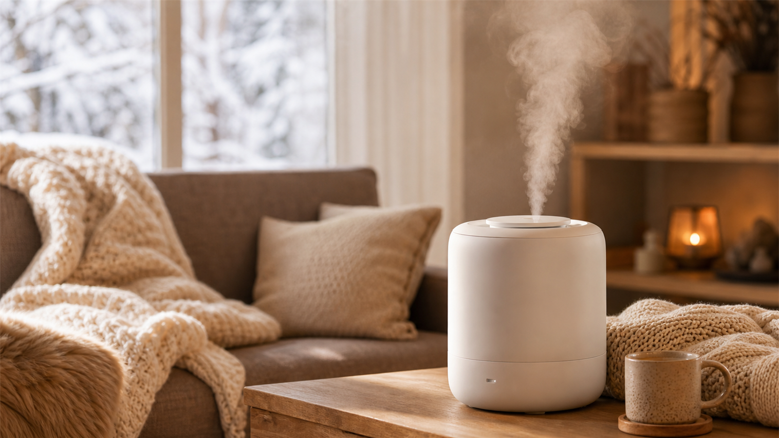 スチーム式加湿器のおすすめ 冬の暖かいイメージ