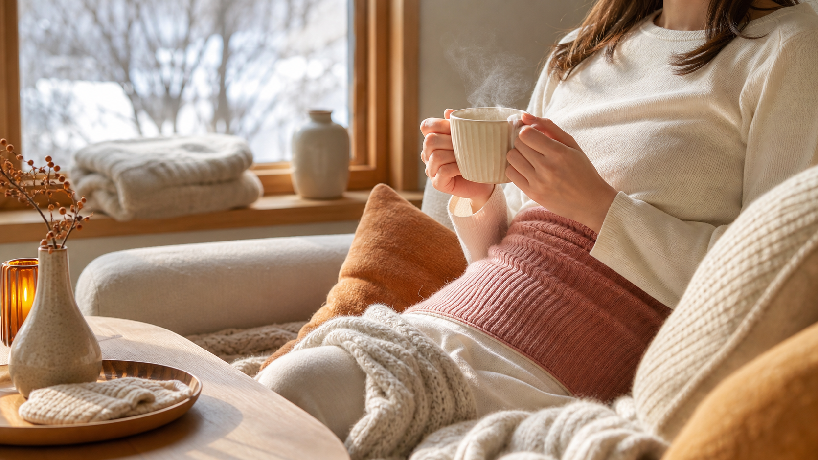 腹巻のおすすめ 冬の暖かいイメージ