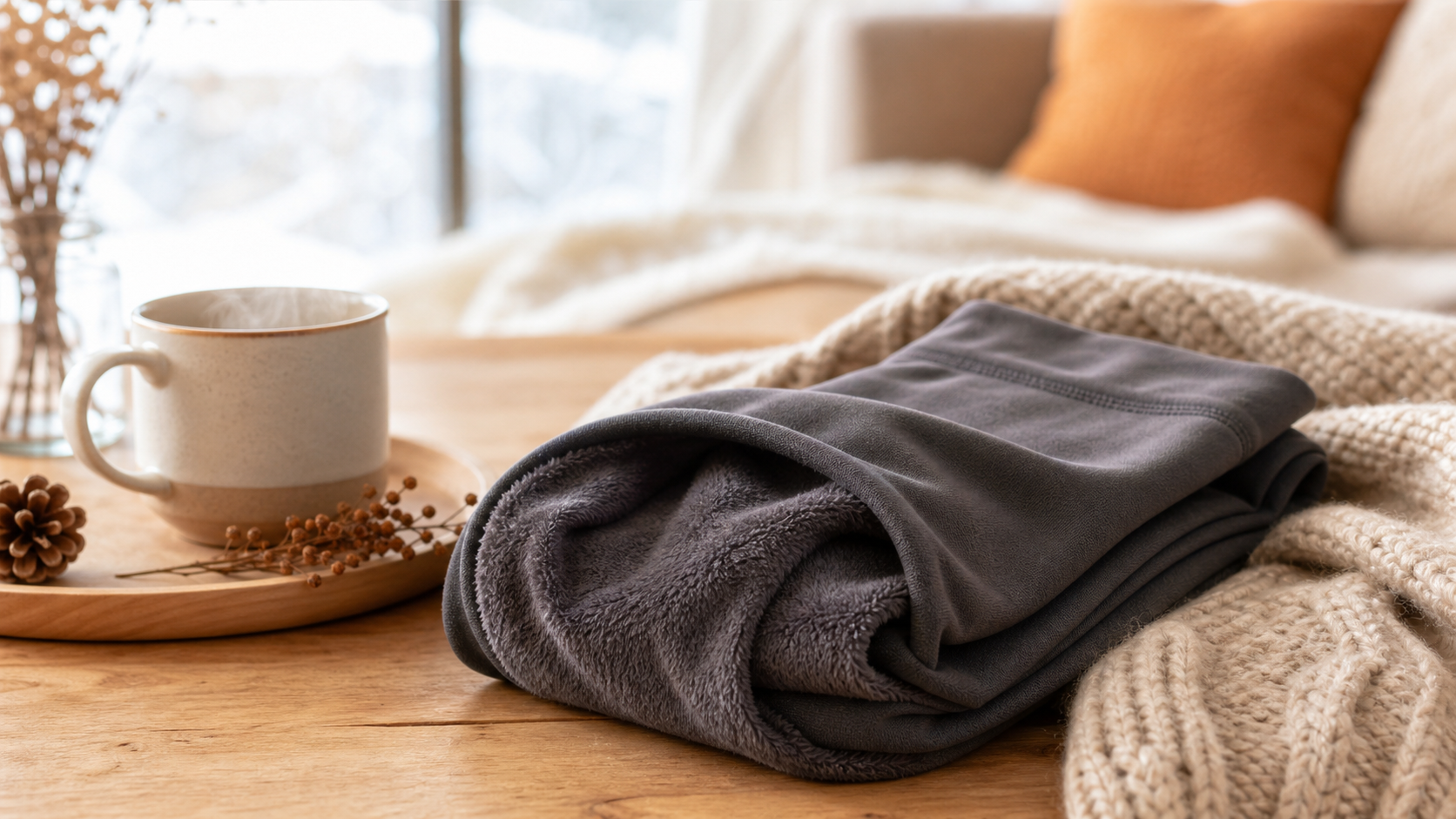 裏起毛レギンスのおすすめ 冬の暖かいイメージ